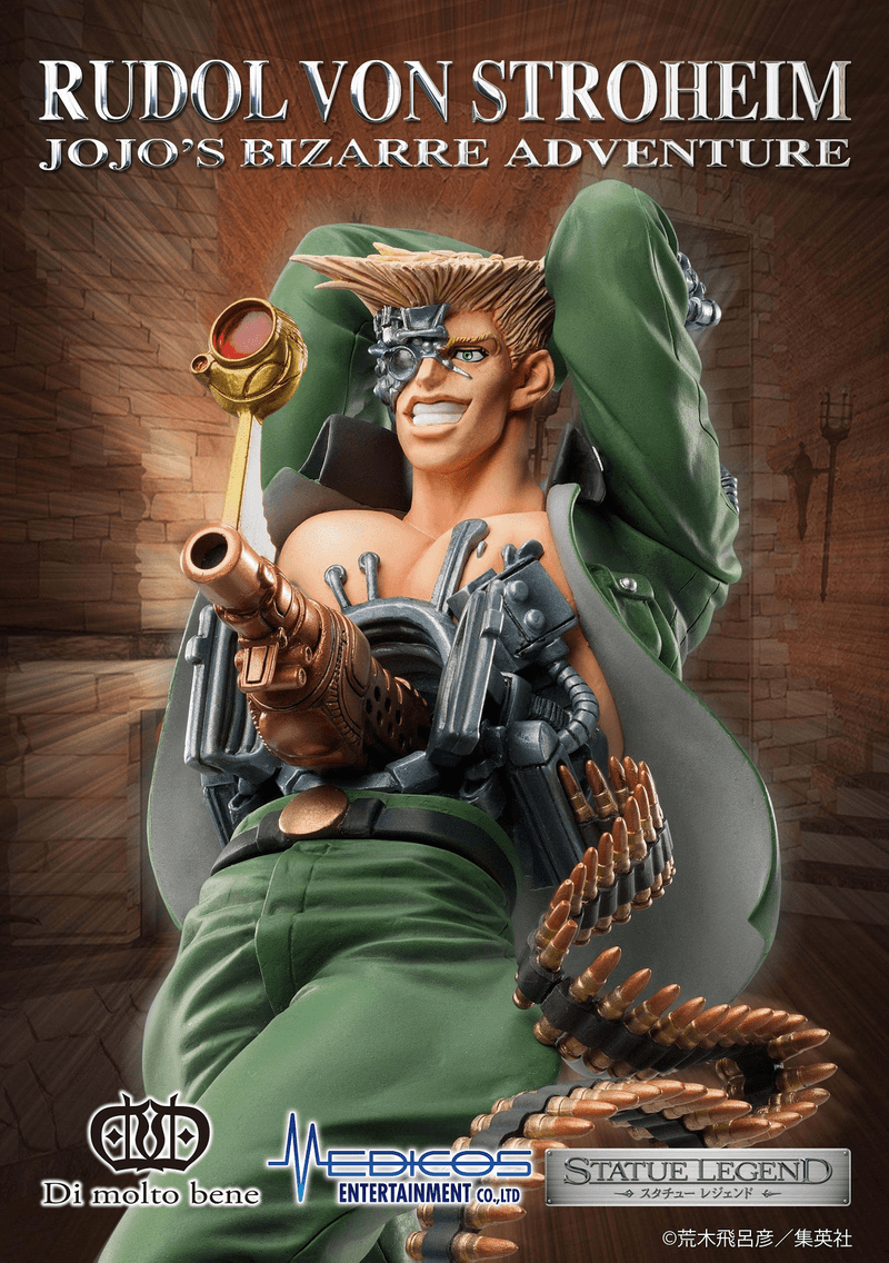 Jojo's Bizarre Adventure Part 2 - Battle Tendency: Statue Legend Rudol Von Stroheim - Non Scale Figure - Ultra Rare POP