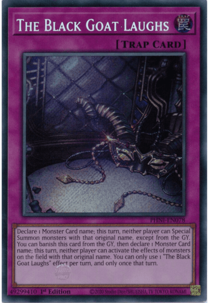 PHNI-EN078 The Black Goat Laughs Secret Rare NM - Ultra Rare POP