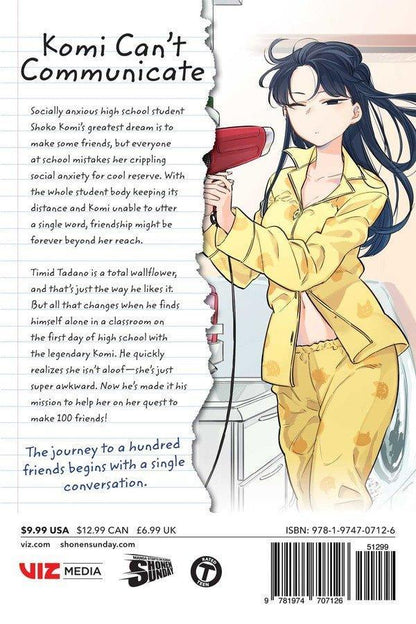 Komi Can't Communicate Vol. 1 by Tomohito Oda | Paperback - Manga - Viz Media - Ultra Rare POP